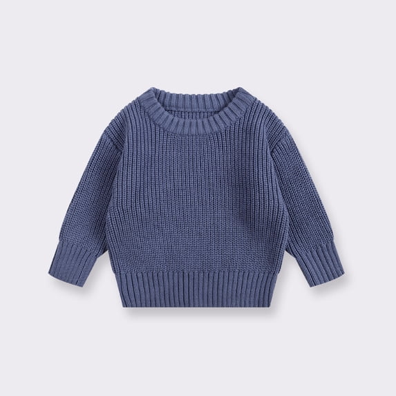 ZHaobin 0-6T Newborn Baby Sweater Kid Boy Girl Winter Clothes Warm Thick Knit Pullover Top Infant Long Sleeve Basic Knitwear Outfit (B7,73 6-12M)