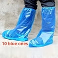 thumbnail image 1 of ZHaobin 30Pcs Disposable Rain Shoe Covers Waterproof Non-Slip Transparent Plastic Outdoor Thickened Wear-Resistant Isolation Foot Covers (10 Blue Ones), 1 of 6