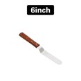 thumbnail image 1 of ZHaobin 4/6/8/10/12inch Stainless Steel Cake Icing Spatula Frosting Spatula with Wooden Handle Butter Cake Spatula Knife Tool (Bent-6inch), 1 of 7