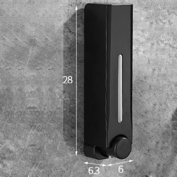 ZHaobin 500ML Soap Dispenser Wall Mounted Shower Soap Dispenser Handwashing Fluid Shampoo Dispenser for Bathroom Accessories No Punching (Single)