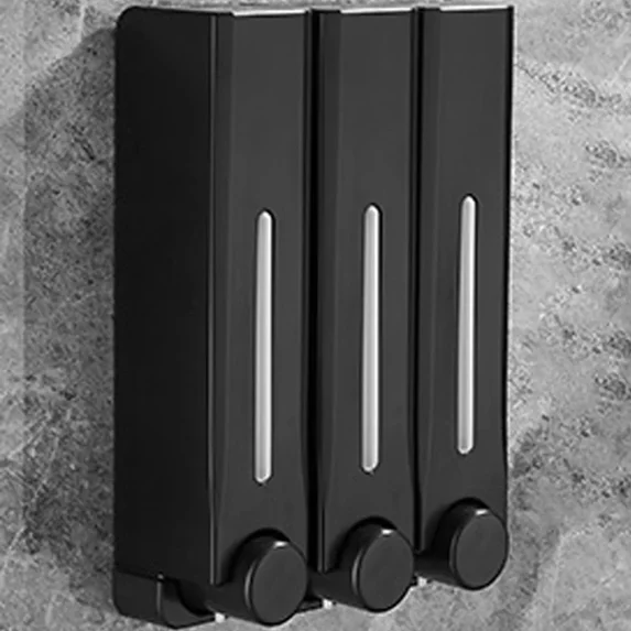 ZHaobin 500ML Soap Dispenser Wall Mounted Shower Soap Dispenser Handwashing Fluid Shampoo Dispenser for Bathroom Accessories No Punching (Triple)