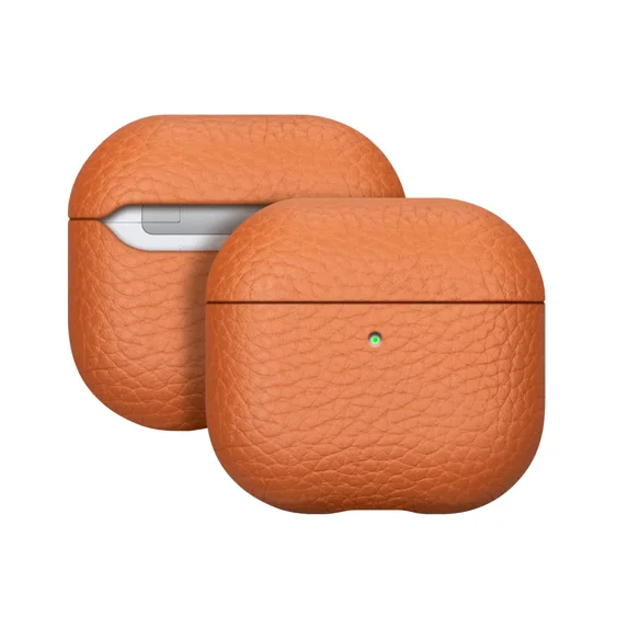 ZHaobin for Apple AirPods 4 2024 PU Leather Case Protective Cover for AirPods Pro 4 3 2 1 Shockproof Earphone Case Shell Anti-fall Funda (Brown,For AirPods Pro 2)