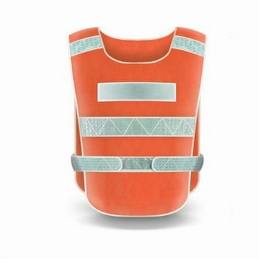 ZHaobin Breathable Reflective Safety Vest Adjustable Sleeveless Security Jacket Work Clothes for Running Walking (orange)