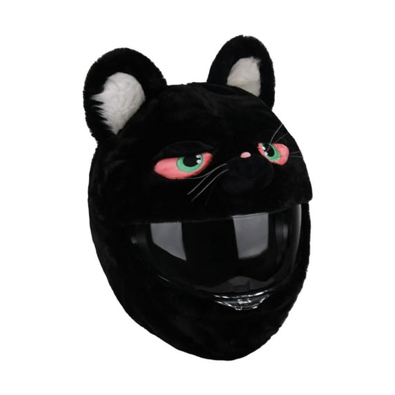 ZHaobin Cartoon Black Cat Motorcycle Helmet Cover Decoration Cute Protective Cover Fun Gifts Universal Easy to Install