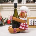 thumbnail image 1 of ZHaobin Christmas Decorative Articles Cartoon Couples Gingerbread Man Doll Wine Bottle Holding Bottle Cover Wine Bottle Decoration (Girl), 1 of 7