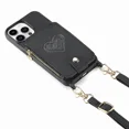 thumbnail image 1 of ZHaobin Crossbody Lanyard Zipper Leather Wallet Case Phone Cover for iPhone 16 14 11 12 13 15 Pro Max Magnetic Card Slot Holder Shell (For iPhone 16Plus,black), 1 of 7
