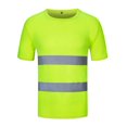 thumbnail image 1 of ZHaobin Fluorescent Yellow High Visibility Shirts Reflective Safety t-Shirt Long Sleeve Hi Vis Shirt Quick Dry Construction Work Wear (yellow,XXL), 1 of 8