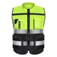 thumbnail image 1 of ZHaobin High Visibility Multi Pocket Oxford Fabric Reflective Safety Vest Customized Logo for Night Riding Reflective Vest (Green,one size), 1 of 6