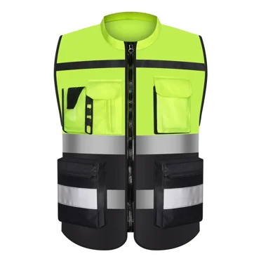 ZHaobin High Visibility Multi Pocket Oxford Fabric Reflective Safety Vest Customized Logo for Night Riding Reflective Vest (Green,one size)