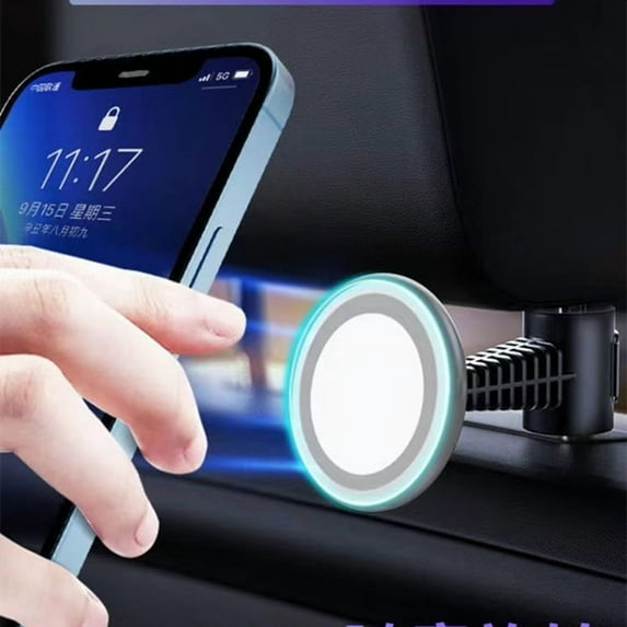 ZHaobin Magnetic Car Back Seat Phone Holder for iPhone 12 13 14 15 Magsafe Macsafe Vehicle Stand Cradle Car Rear Seat Headrest Holder