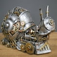 thumbnail image 1 of ZHaobin Mechanical punk dog animal statues,industrial Gothic steampunk standing dog decorations,creative punk office bookshelf decoratio (Mechanical Snail), 1 of 7