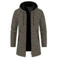 thumbnail image 1 of ZHaobin Men's Hoodies SpringAutumn CasualSolid Hooded Zip-Up Sweatshirts LongSleeve Knit Hoodie Men Sweatshirt Streetwear Hoody Cardigan (Coffee color,M), 1 of 7