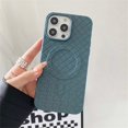 thumbnail image 1 of ZHaobin Mesh BV Woven Heat Dissipation for Magsafe Wireless Charge Case for iPhone 15 14 13 12 Pro Max 11 Magnetic Soft Shockproof Cover (For Iphone 14 Pro,Gray Blue), 1 of 7