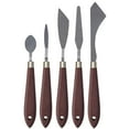 thumbnail image 1 of ZHaobin Palette Knife Painting Stainless Steel Spatula Palette Knife Oil Paint Metal Knives Wood Handle (5 pcs), 1 of 6