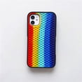 thumbnail image 1 of ZHaobin Rainbow Colorful Van Waffle Case for iPhone 16 15 13 12 11 14 Pro Max X XS Max 7 8 Plus Grid Soft Silicone Shockproof Cover (Rainbow,For iPhone 14), 1 of 7