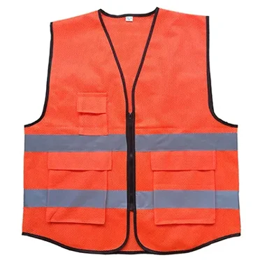 ZHaobin Safety Vest Reflective High Visibility Vest with Pockets and Zipper Construction Work Hi Vision Railroad Airport Engineers Vest (Fluorescent orange,One size fits all)