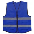 thumbnail image 1 of ZHaobin Safety Vest Reflective High Visibility Vest with Pockets and Zipper Construction Work Hi Vision Railroad Airport Engineers Vest (dark blue,One size fits all), 1 of 7