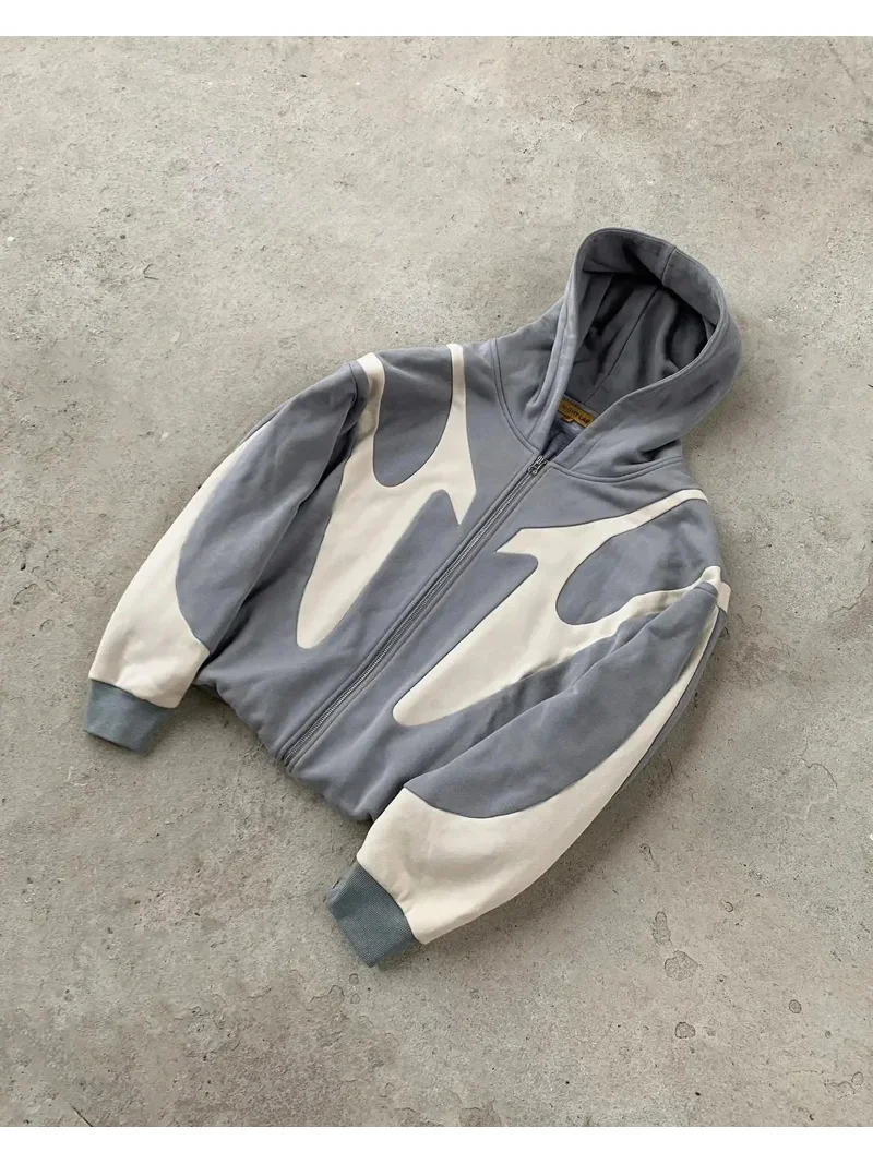 ZHaobin Streetwear Y2K Zip Up Hoodie Men Women New Style