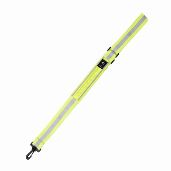 ZHaobin USB Rechargeable LED Reflective Belt Sash Adjustable Length LED Light Up Running Belt Safety Light for Walkers at Night (Yellow)