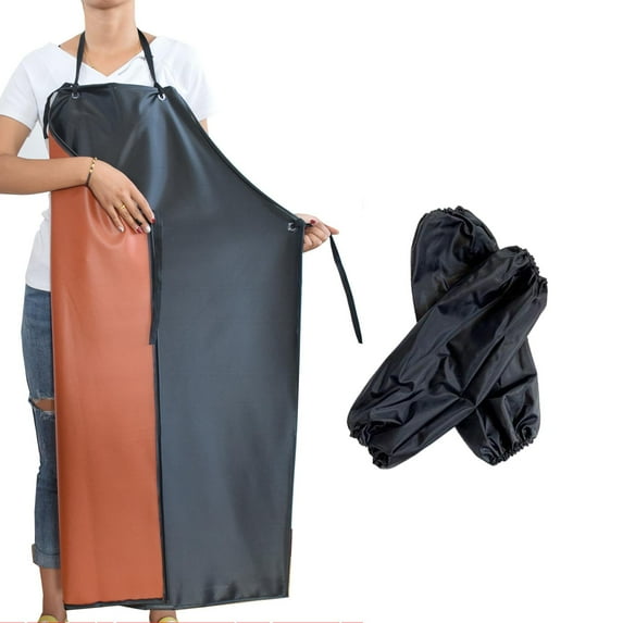 ZHaobin Waterproof Apron Oilproof Convenient PVC Apron Work Apron for Carpentry Work Lab Work Dishwashing Pet Grooming Butcher Shop