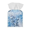 thumbnail image 1 of ZIABUTLE Butterfly Music Square Tissue Box Cover Leather Tissue Holders Decoration Modern Tissue Case Facial Paper Organizer Dispenser ReusableLeather Tissue Holder for Cafeteria, 1 of 7