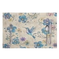 thumbnail image 1 of ZIATUBLE 8 PCS Kitchen Dining Mats Heat Stain Resistant Sturdy Placemat Non-Slip Washable Tablemat for Home Cafe Restaurant Soft Absorbent Home Accessory, Retro Hummingbird Flower, 1 of 6