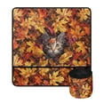 thumbnail image 1 of ZIATUBLE Autumn Cute Cat Sewing Machine Cross Stitching Mat Maple Leaves Sewing Machine Organizer Mat Thanksgiving Sewing Machine Pad for Table with Extra Removable Storage Pockets, 1 of 5