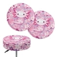 thumbnail image 1 of ZIATUBLE Axolotl Cherry Blossom Bar Stool Covers Round Anti Slip Chairs Decorative Cover Size M Kitchen Bar Stool Chair Seat Cover Set 2 Piece Machine Washable Padded Round Stool Covers, 1 of 6