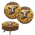 thumbnail image 1 of ZIATUBLE Aztec Ethnic Bar Stool Seat Covers Sunflower Cow Stool Covers Cushion Set 2 Piece Round Stool Covers with Padding 12-14 Inch Stool Seat Replacement Cover Home Decor, 1 of 6