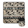 thumbnail image 1 of ZIATUBLE Aztec Southwest Sewing Machine Pad Cow Print Sewing Machine Muffling Matt Easy to Clean Sewing Machine Pad for Table with Removable Storage Bag Accessories Indoor, 1 of 5