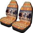 thumbnail image 1 of ZIATUBLE Aztec Tribal Horse Car Front Seat Covers Soft Car Seat Covers Front Seats Only 2 Packs Universal for Cars SUV Trucks Stylish Driver Seat Covers Auto Interior Accessory for Women, 1 of 7