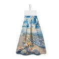 thumbnail image 1 of ZIATUBLE Beach Ocean Kitchen Hand Towels Starfish Shells Hand Drying Towels Absorbent Hand Towels for Bathroom with Loop Set 2 Pack Easy to Clean Hanging Dish Towels Elastic Dish Tie Towel, 1 of 7