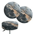 thumbnail image 1 of ZIATUBLE Black Marble Print Chairs Decorative Cover Reusable Elastic Bar Stool Covers Round 14"-16" Non Slip Circle Chair Seat Covers for Upholstered Furniture 2 Pcs Accessories Indoor, 1 of 6