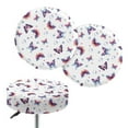 thumbnail image 1 of ZIATUBLE Butterfly Bar Stool Cover Cushion Stretch Circle Chair Slipcover 12"-14" Foldable Stool Seat Cover Protector 2 Packs with Elastic Bottom Slipcover Replacement Accessories Indoor, 1 of 6