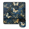 thumbnail image 1 of ZIATUBLE Butterfly Sewing Machine Pad Organizer with Small Cylinder Waterproof Overlocker Serger Scrap Trim Catcher and Pad Lightweight Sewing Machine Mat Reduce Vibration Table Pad, 1 of 5
