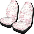 thumbnail image 1 of ZIATUBLE Cherry Blossom Music Front Seat Cover Set Soft High Back Saddle Blankets 2 Piece Auto Seat Protectors for Vehicles Car Interior Accessories Fit for Cars SUVs Sedan or Van, 1 of 7