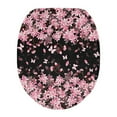 thumbnail image 1 of ZIATUBLE Cherry Blossom Toilet Lid Seat Cover Butterfly Toilet Lid Covers for Bathroom Decoraction Reusable Toilet Seat Cover Protector Universal Elongated Lids Home Accessories, 1 of 6