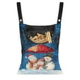 thumbnail image 1 of ZIATUBLE Christmas Snowman Clothes Pins Bag Snowflakes Clothespin Holder Bag Outdoor 2 Piece Stretch Hanging Clothes Pins Bag Holder Outdoor Dirty Resistant Clothespin Holder Western, 1 of 7