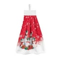 thumbnail image 1 of ZIATUBLE Christmas Snowman Hanging Hand Towels Snowflakes Dish Towels for Bathroom Decorative Kitchen Hand Towels and Washcloths Pack of 3 Fast Drying Hanging Kitchen Towel with Loop, 1 of 7