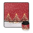 thumbnail image 1 of ZIATUBLE Christmas Tree Sewing Machine Pad Snowflakes Sewing Machine Mat Reduce Vibration Sewing Machine Muffling Mat Madam Sew with Pockets Universal Sewing Machines Kit, 1 of 5