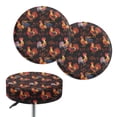 thumbnail image 1 of ZIATUBLE Cock Round Protective Cover Universal Round Stool Cover Cushion 2 Packs Reusable Round Bar Stool Seat Cover Cushion 12-14 Inch Office Chair Saddle Stool Cushion Home Decor, 1 of 6