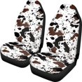 thumbnail image 1 of ZIATUBLE Cow Print Car Bucket Seats Protector Soft Car Seat Covers Front Seats Only Set of 2 Auto Interior Seat Protector Universal Fit Most Cars Women Men Car Decoration Accessories, 1 of 7