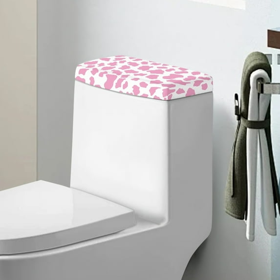 ZIATUBLE Cow Print Toilet Tank Top Cover Dustproof Toilet Tank Cover Protector 2 Piece Easy to Clean Toilet Bowl Tank Covers for Bathroom Universal Toilet Tank Lid Fits Most Toilet Tanks