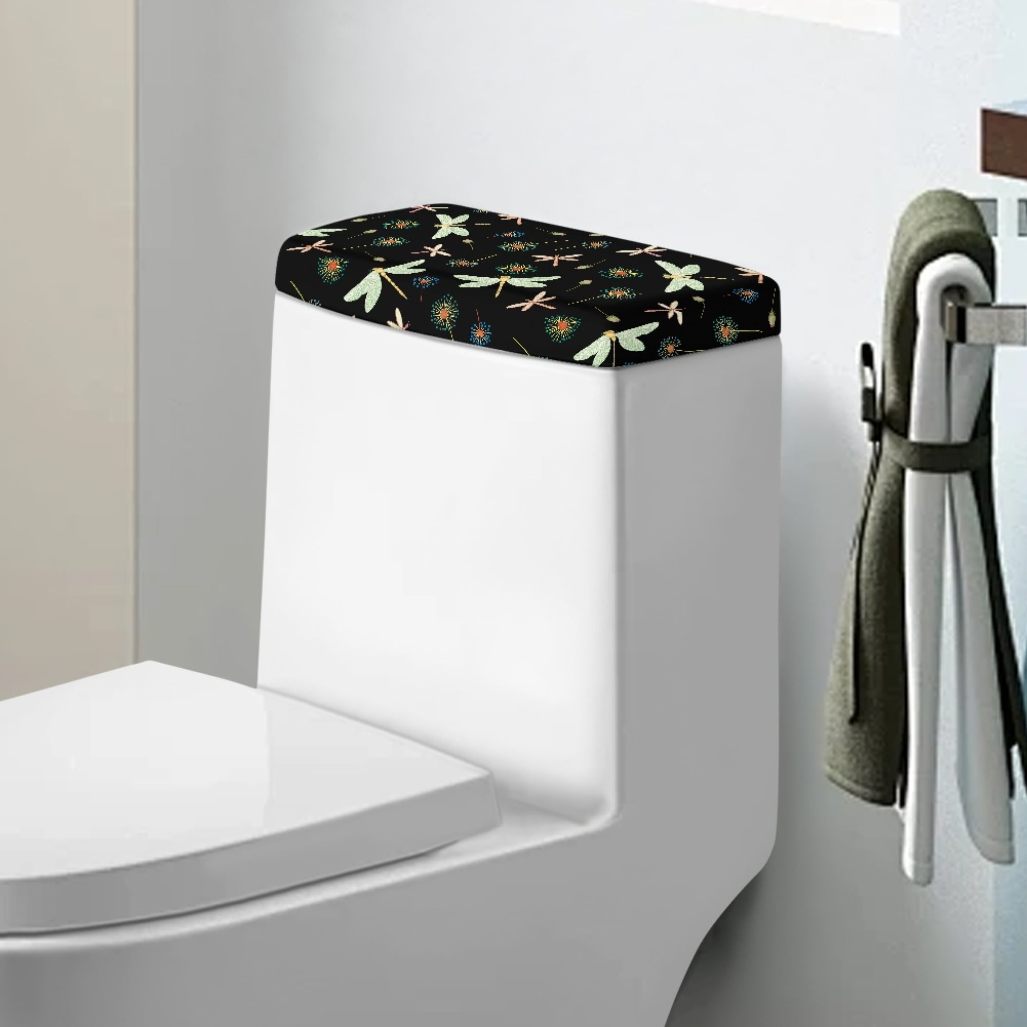 ZIATUBLE Dragonfly Toilet Tank Covers Soft Toilet Top Cover Tank Lid ...