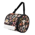 thumbnail image 1 of ZIATUBLE Floral Cow Toilet Paper Holder Dustproof Hanging Toilet Paper Cover Stain Resistant Paper Towel Roll Dispenser Easy to Clean Paper Pouches for Organization Portable Travel Bags, 1 of 7