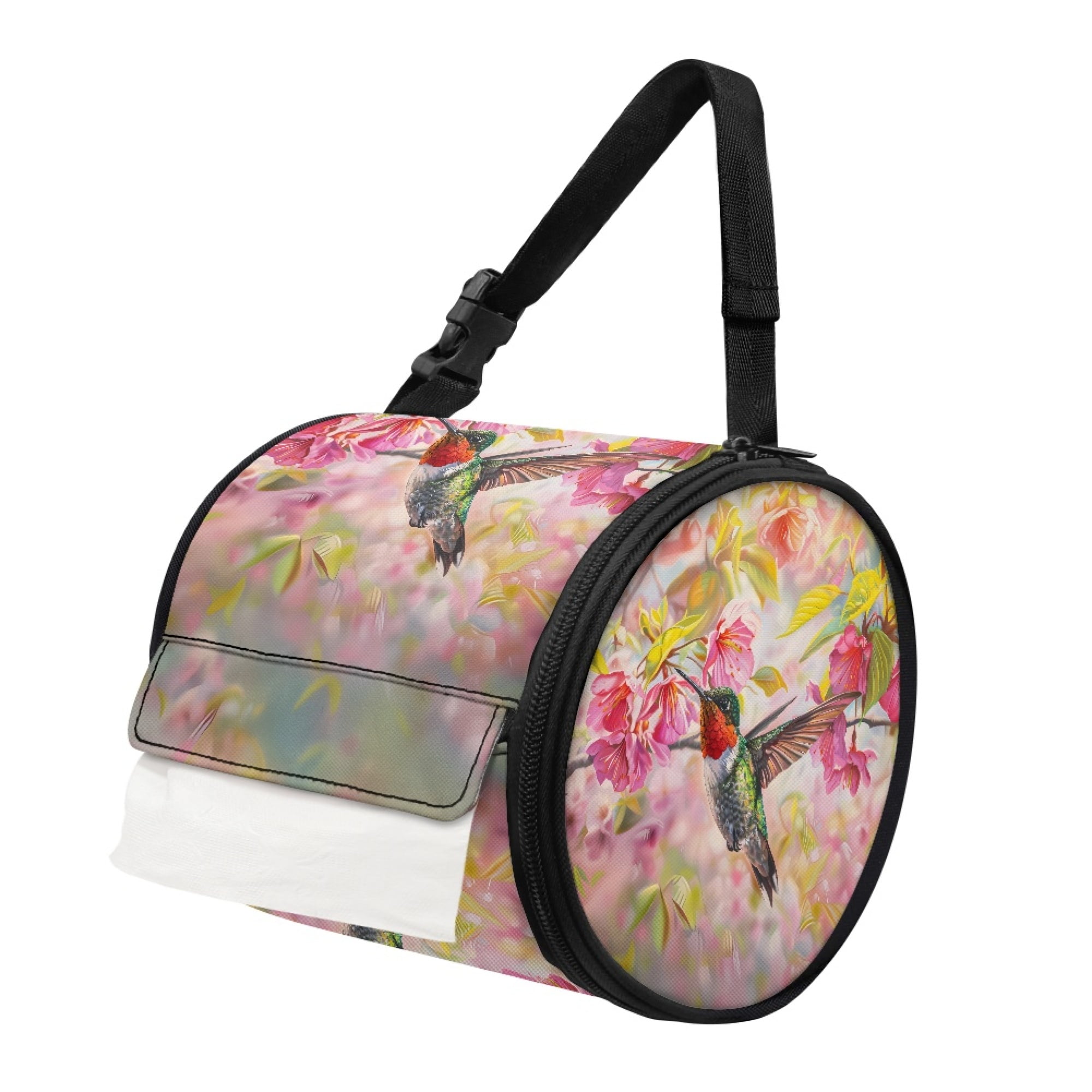 ZIATUBLE Flower Hummingbird Paper Towel Dispenser Lightweight Camping