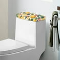 ZIATUBLE Flower Lemon Toilet Water Tank Cover Reusable Toilet Mat