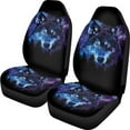 thumbnail image 1 of ZIATUBLE Galaxy Wolf Car Seat Dust Cover Washable Front Seats Protector Set of 2 Piece Auto Interior Accessories Anti-Slip Vehicle Bucket Seat Covers Universal Fit for SUV Sedan Van, 1 of 7