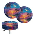 thumbnail image 1 of ZIATUBLE Hawaiian Palm Tree Bar Stool Chair Slipcovers Sea Stool Seat Covers Cushion Pack of 2 Removable Round Stool Seat Elastic Covers 14"-16" Soft Stool Cushion Covers Circle, 1 of 6