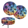thumbnail image 1 of ZIATUBLE Hawaiian Plam Tree Bar Stool Covers Round Galaxy Stool Seat Cover Protector 14"-16" Comfortable Stool Covers Round Padded Pack of 2 Fit for Most of Regular Size Round Stool, 1 of 6